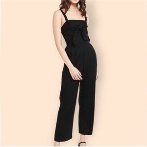 Abercrombie & Fitch Black Twist Front Spaghetti Strap Jumpsuit